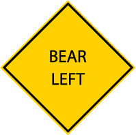 Bear-left-sign