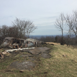 Finish at the big rock near the summit