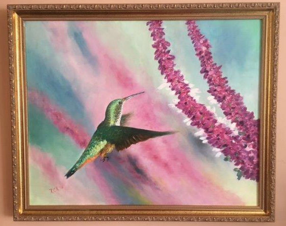 Hummingbird at Mexican Sage